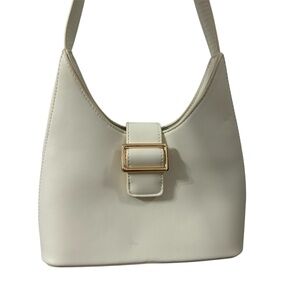 Princess Polly Harlem White & Gold Shoulder Bag